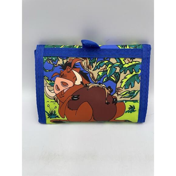 Rare Disney The Lion King Tri Fold Wallet Pumbaa & Timon Closes Tight like Magic - Picture 5 of 7